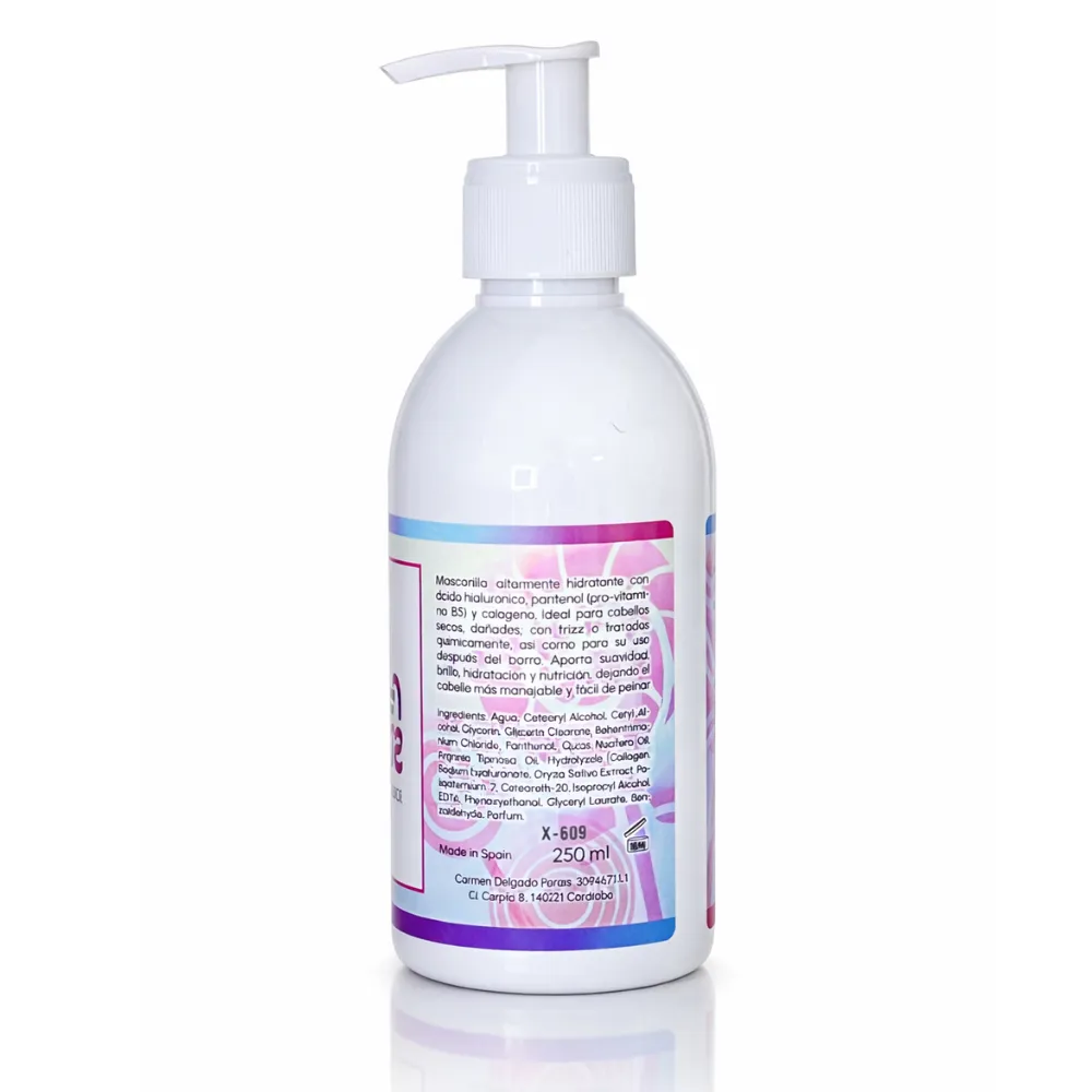 Carmen Cosméticos Mascarilla Hidratante con Ácido Hialurónico y Pantenol 250ml - 1